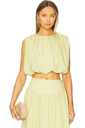 REVOLVE NICHOLAS Nicholas nadira bubble top en color verde salvia talla 10 en - Sage. Talla 10 (también en 8).
