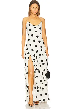 REVOLVE MAJORELLE Majorelle vestido largo brandi en color ivory talla L en - Ivory. Talla L (también en M, S, XL, XS, XXS).