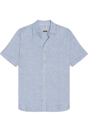 REVOLVE Faherty Faherty camisa manga corta palma en color azul talla L en - Blue. Talla L (también en M, S, XL/1X).