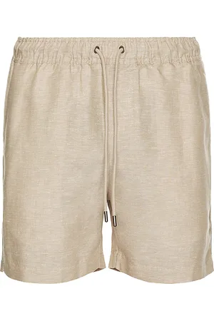 REVOLVE Onia Onia air linen pull-on shorts 6 en color talla L en - Tan. Talla L (también en M, S).