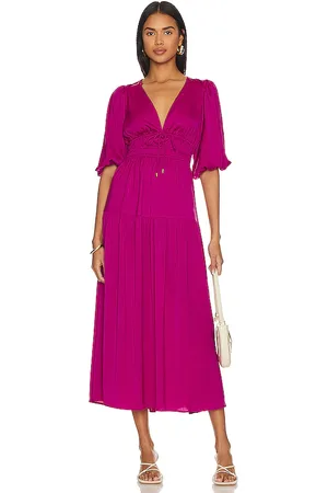 REVOLVE MINKPINK Minkpink vestido midi safira en color fucsia talla L en - Fuchsia. Talla L (también en M).