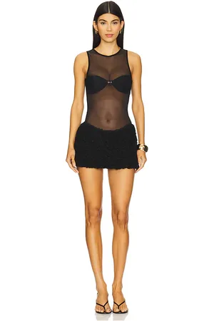 REVOLVE Selia Richwood Selia richwood minivestido poncik en color talla M en - Black. Talla M (también en S, XS).