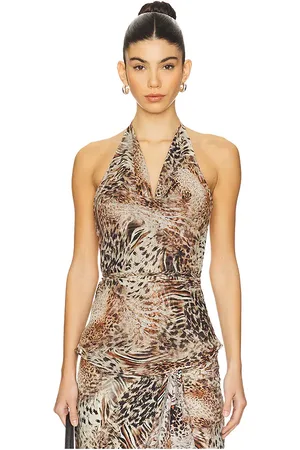 REVOLVE LIONESS Lioness top halter banks en color marrón talla L en - Brown. Talla L (también en M, S, XL, XS).