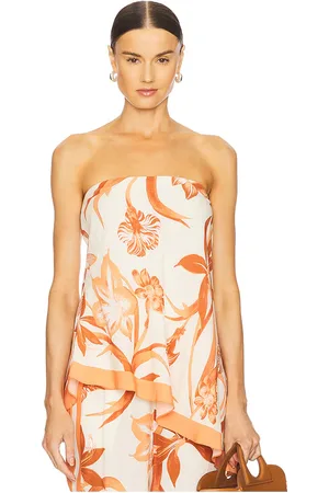 REVOLVE ROCOCO SAND Rococo sand top sin tirantes top en color orange, white talla M en - Orange, White. Talla M (también en XS, XXS).