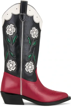 REVOLVE Coach Coach botas altas de vaquero boots en color black,red talla 6.5 en - Black,Red. Talla 6.5 (también en 7, 8, 8.5).