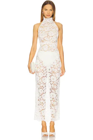 REVOLVE Amanda Uprichard Amanda uprichard maxivestido brynley en color talla L en - White. Talla L (también en M, S, XL, XS).