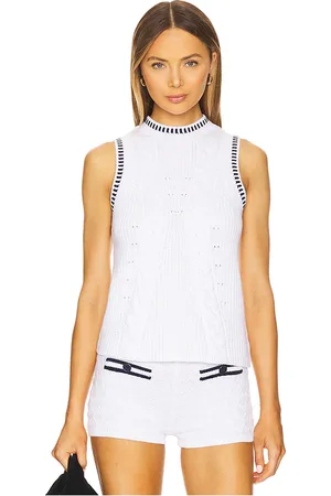 REVOLVE 525 525 top sin mangas zoey en color blanco talla L en - White. Talla L (también en M, S, XL, XS).