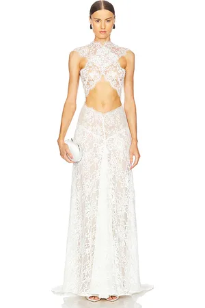 REVOLVE Bronx and Banco Bronx and banco vestido largo naia lace en color talla L en - White. Talla L (también en M, S).