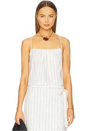 REVOLVE Vince Vince camiseta de tirantes con frente drapeado a rayas seedling en color blanco talla 0 en - White. Talla 0 (también en 10