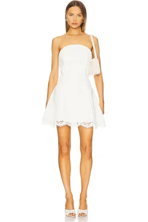 REVOLVE Amanda Uprichard Amanda uprichard minivestido romilly en color talla L en - White. Talla L (también en S).