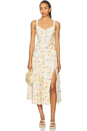 REVOLVE ASTR the Label Astr the label vestido midi dress en color orange,ivory talla L en - Orange,Ivory. Talla L (también en XS).