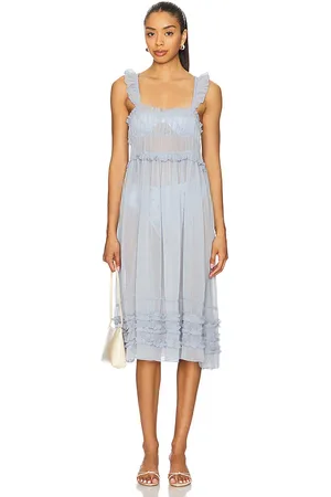 REVOLVE Free People Free people vestido midi moon phase en color azul talla L en - Blue. Talla L (también en M, S, XS).