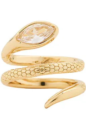 REVOLVE Ettika Ettika anillo circular serpent en color oro metálico talla all en - Metallic Gold. Talla all.