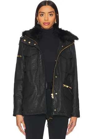 REVOLVE SAM. Sam. parka con forro de piel sintética kate en color talla M en - Black. Talla M (también en S).
