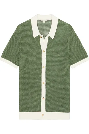 REVOLVE Onia Onia camisa linen en color verde talla L en - Green. Talla L (también en M, S, XL/1X).