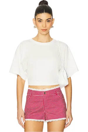 REVOLVE WeWoreWhat Weworewhat top manga corta top en color blanco talla L en - White. Talla L (también en M, S, XL, XS).
