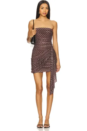 REVOLVE Amanda Uprichard Amanda uprichard vestido anja en color chocolate talla L en - Chocolate. Talla L (también en M, S, XL, XS).