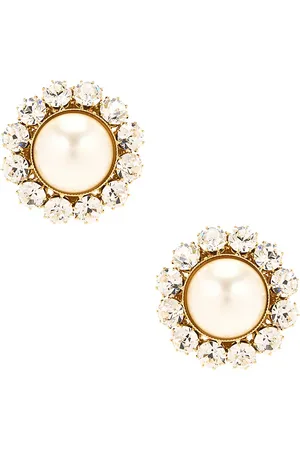 REVOLVE Rowen Rose Rowen rose pendientes de perlas y strass en color oro metálico talla all en - Metallic Gold. Talla all.