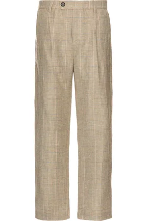 REVOLVE Corridor Corridor pantalones plisados plaid en color marrón talla 31 en - Brown. Talla 31 (también en 32, 36).