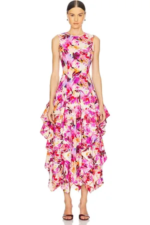 REVOLVE Ulla Johnson Ulla johnson vestido midi mural en color rosado talla 4 en - Pink. Talla 4 (también en 6, 8).