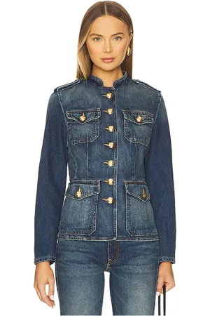 REVOLVE NILI LOTAN Nili lotan chaqueta denim geraldine en color azul talla L en - Blue. Talla L (también en M, S, XS).