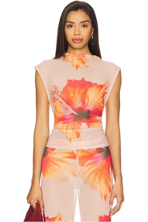 REVOLVE Good American Good american top sin mangas en color orange,neutral talla S en - Orange,Neutral. Talla S (también en XS).