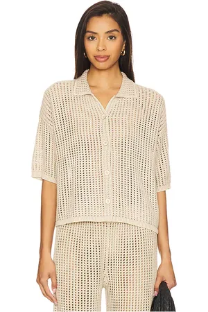 REVOLVE Barefoot Dreams Barefoot dreams manga corta sunbleached en color beige talla L en - Beige. Talla L (también en M, XL).