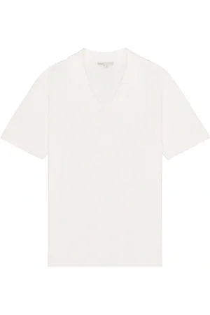 REVOLVE Onia Onia cotton crochet johnny collar polo en color talla L en - White. Talla L (también en M, S, XL/1X).