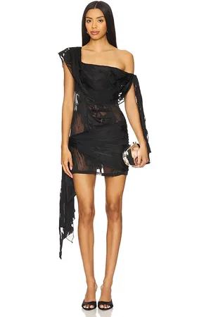 REVOLVE Kim Shui Kim shui vestido jelixa silk en color talla L en - Black. Talla L (también en M, S, XS).