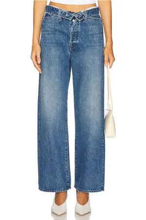 REVOLVE MOTHER Mother the fold over dodger ankle en color azul talla 23 en No Shirt No Shoes No Service - Blue. Talla 23 (también en 24, 25, 26, 27, 28, 29