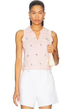 REVOLVE Free People Free people polo de punto pepper en color rose talla L en - Rose. Talla L (también en M, S, XL, XS).
