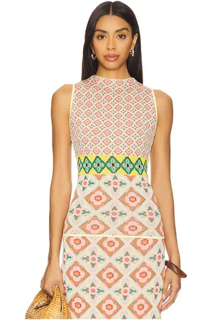 REVOLVE MISA Los Angeles Misa los angeles top sin mangas lona en color pink,lemon talla L en - Pink,Lemon. Talla L (también en M, S, XL, XS, XXS)