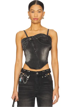 REVOLVE MARRKNULL Marrknull camiseta sin mangas cruzada en color talla L en - Black. Talla L (también en M, S, XS).