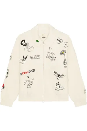 REVOLVE Kardo Kardo chaqueta tattoo en color crema talla S en - Cream. Talla S (también en XL/1X).