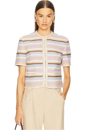 REVOLVE Veronica Beard Veronica beard chaqueta wyatt en color tan,blue talla 0 en - Tan,Blue. Talla 0 (también en 00, 10, 12, 2, 4, 6, 8).