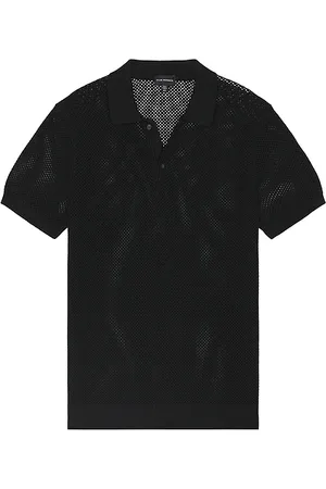 REVOLVE Club Monaco Club monaco camisa polo tipo suéter textured en color negro talla L en - Black. Talla L (también en M, S, XL/1X).