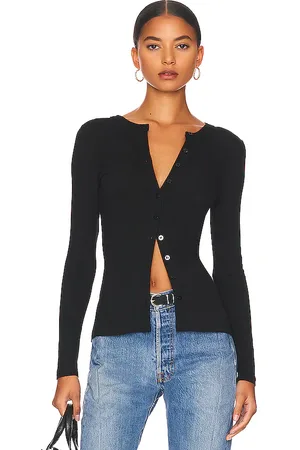 REVOLVE Superdown Superdown sasha button top en color talla M en - Black. Talla M (también en S, XS, XXS).