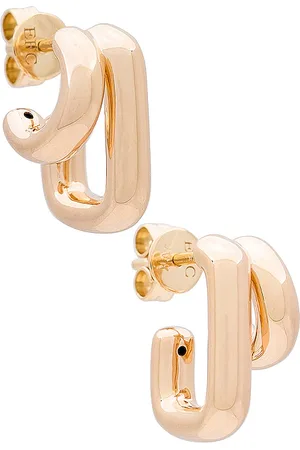 REVOLVE EF COLLECTION Ef collection pendientes gigantes double gold en color oro metálico talla all en - Metallic Gold. Talla all.