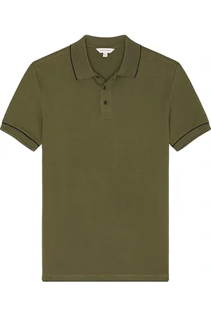 REVOLVE Club Monaco Club monaco polo tipped pique en color verde oliva talla L en - Olive. Talla L (también en M, S, XL/1X).