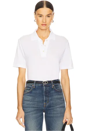 REVOLVE Vince Vince polo de manga corta easy en color blanco talla L en - White. Talla L (también en M, S, XL, XS).