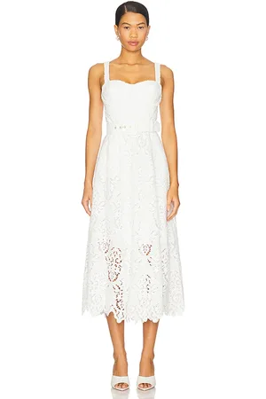 REVOLVE Cara Cara Cara cara vestido midi calypso en color blanco talla 10 en - White. Talla 10 (también en 12).