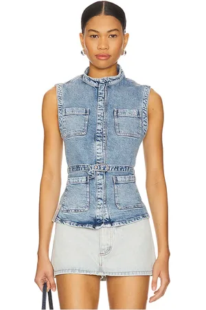 REVOLVE Icon Denim Icon denim chaleco kelly en color azul talla L en - Blue. Talla L (también en M, S, XL, XS).