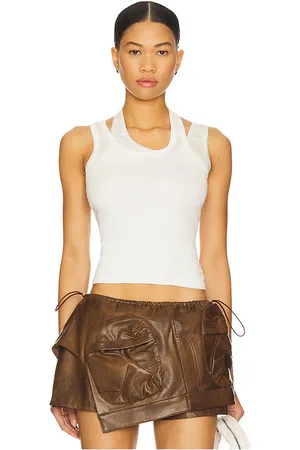 REVOLVE MARRKNULL Marrknull camiseta sin mangas con dislocación en capas en color talla M en - White. Talla M (también en S, XS).