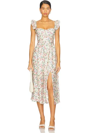 REVOLVE ASTR the Label Astr the label vestido midi dress en color crema talla L en - Cream. Talla L (también en M, S, XS).