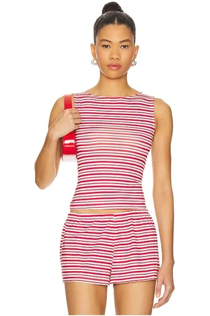 REVOLVE WeWoreWhat Weworewhat top sin mangas top en color rojo talla S en - Red. Talla S (también en XS).