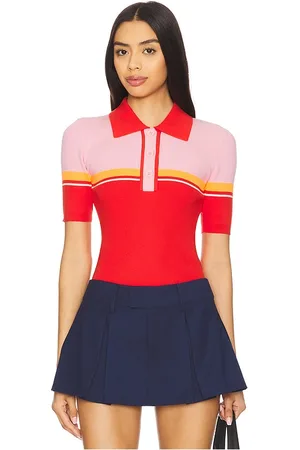 REVOLVE Essentiel Antwerp Essentiel antwerp polo acanalado haustral en color naranja talla L en - Orange. Talla L (también en S, XS).