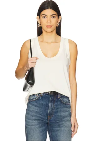 REVOLVE LNA Lna camiseta tirantes relaxed u en color ivory talla L en - Ivory. Talla L (también en M, S, XS).