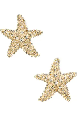 REVOLVE BaubleBar Baublebar pendientes largos textured seashell en color oro metálico talla all en - Metallic Gold. Talla all.