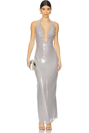 REVOLVE MISHA Misha gasa con lentejuelas alusia en color plateado metálico talla L en - Metallic Silver. Talla L (también en M, XL, XXL).