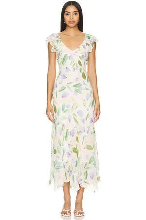 REVOLVE ASTR the Label Astr the label vestido midi wisteria en color ivory talla M en - Ivory. Talla M (también en S).